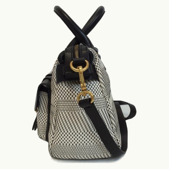 MARC by Marc Jacobs Werdie Weavy White and Black Satchel Bag RARE! - Picture 3 of 5